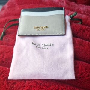 Kate Spade Black and Cream Card Holder